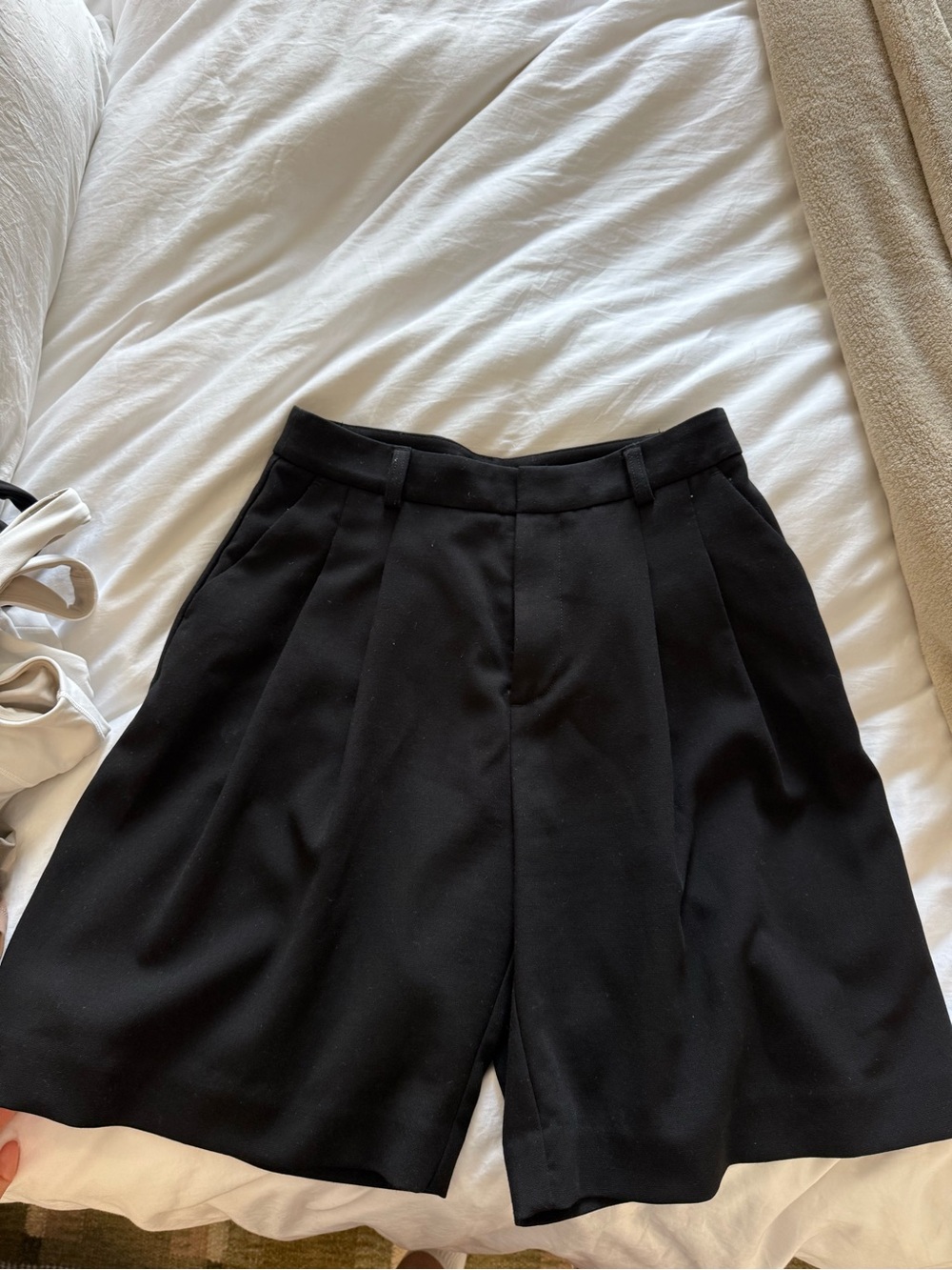 Maeve Anthropologie black trouser shorts